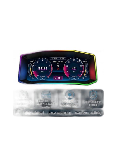 P4 Obd2 + Gps Head Up Display Hud, Dijital Hız Göstergesi, Sıyah