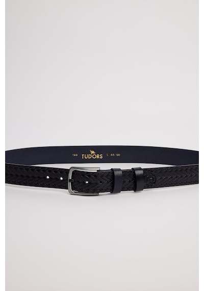Tudors Erkek %100 Hakiki Deri 4 Cm Spor Lacivert Kemer-32649 Lacivert