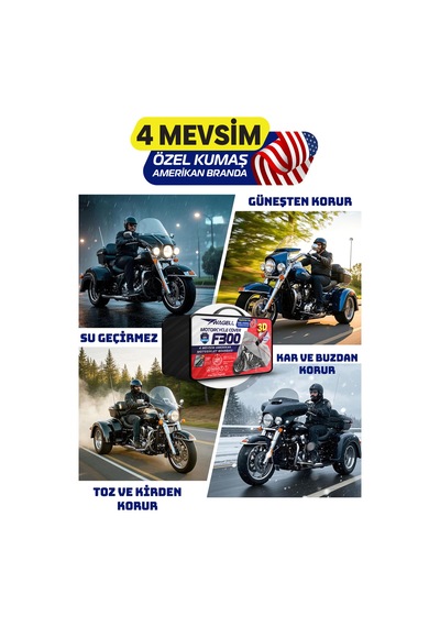 Bmw F 700 Gs Amerikan Fitilli Motosiklet Brandası Çadır Örtü - Miflonlu