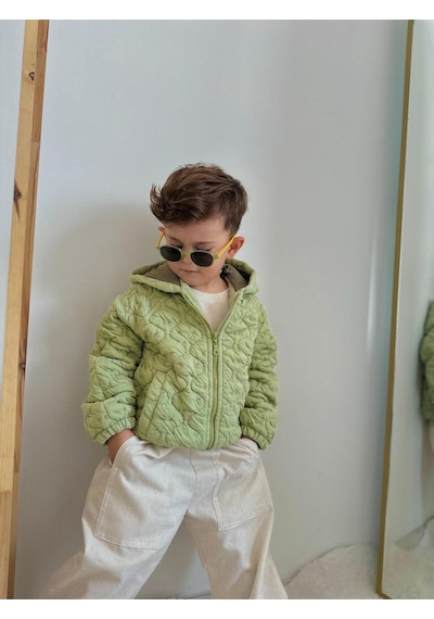 Yeni-unisex 1-5 Yaş %100 Uv Korumalı Polarize Yeşil Sarı Çocuk Güneş Gözlüğü Yeşil - Sarı