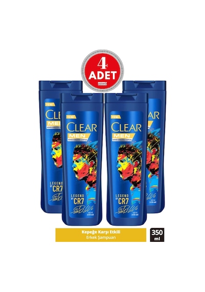 Men Kepeğe Karşı Etkili Şampuan Legend By Cr7 Cristiano Ronaldo 350 Ml 4 Adet