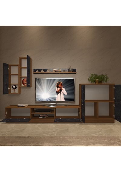 Decoraktiv Eko 6b Mdf Dvd Tv Ünitesi Tv Sehpası - Ceviz Siyah Mermer Ceviz - Royal Mermer Decoraktiv Eko 6b Mdf Dvd Tv Ünitesi Tv Sehpası - Ceviz Siyah Mermer Ceviz - Royal Mermer
