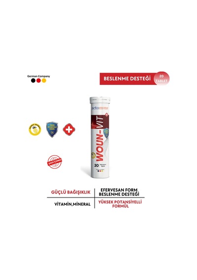 Actomins Woun-Vit Takviye Edici Gıda 20 Efervesan Tablet