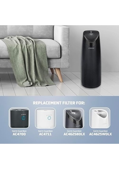 Germ Guardian Flt4700 360 Derece Gerçek Hepa Gerçek Hava Temizleyici Yedek Filtre M, Germguardian Ac4700 İçin Aktif Karbon Filtreli Germ Guardian Flt4700 360 Derece Gerçek Hepa Gerçek Hava Temizleyici Yedek Filtre M, Germguardian Ac4700 İçin Aktif Karbon Filtreli