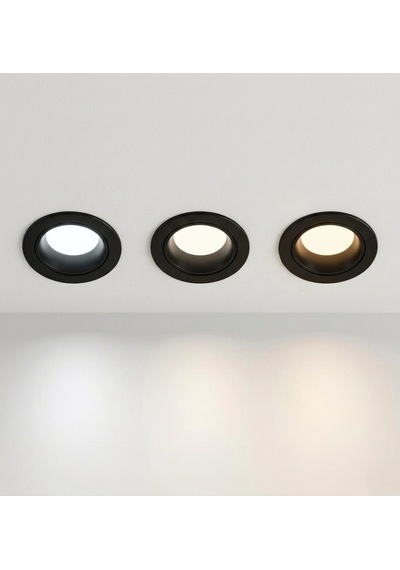 1 Adet Cata Ct 5261 Başak Siyah Kasa 8w Sıva Altı Led Spot 3 Renk çok renkli