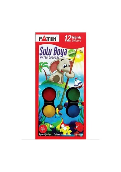 Sulu Boya 12 Li Çok Renkli