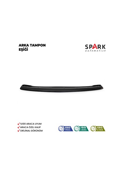Volkswagen Caddy 2010-2015 Yıl Aralığı Uyumlu Arka Tampon Eşiği Parlak Siyah