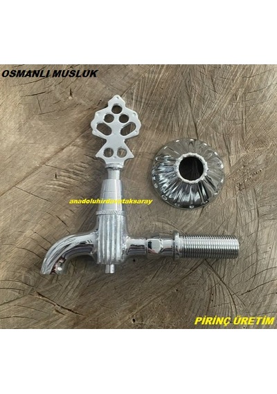 Ldr Nikel Renk Şadırvan Musluğu 1/2 Pirinc Döküm Musluk Osmanlı Musluğu 460gr