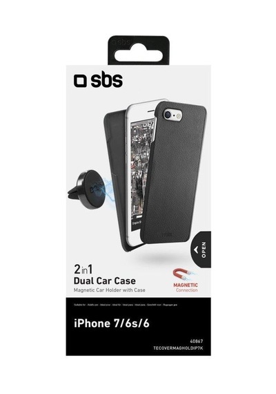 Sbs 2 İn 1 Dual Car Case For Apple Uyumlu iPhone 8 Plus / 7 Plus Kılıf Siyah