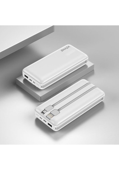 Kendinden Kablolu Taşınabilir Şarj Cihazı İle 20.000 Mah Kapasite 30.000 Mah