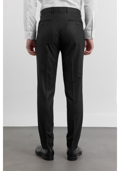 İmza Siyah Yan Cep Basic Slim Fit Esnek Pantolon 1003260013