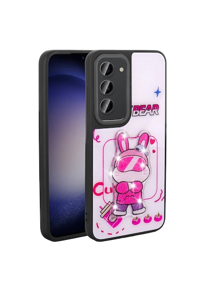 Zore Galaxy S23 Kılıf Parlayan Kabartmalı İkonik Figürlü Ogaa Amas Silikon Kapak - Siyah