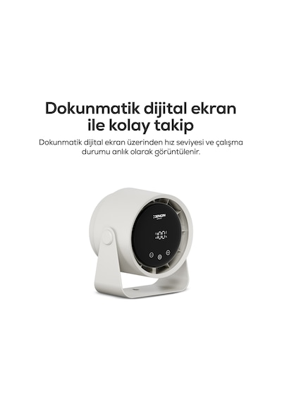 Xenon Smart Taşınabilir Masaüstü Fanı 100 Kademe Kontrol, Şarjlı, Dokunmatik Ekran, 2000mah, Usb-c X6113