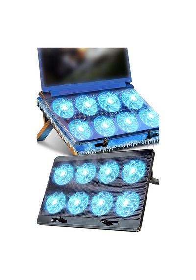 8 Fanlı Portatif Soğutucu Laptop Standı Usb Giriş Oyuncu Ofis Laptop Soğutma Cihazı