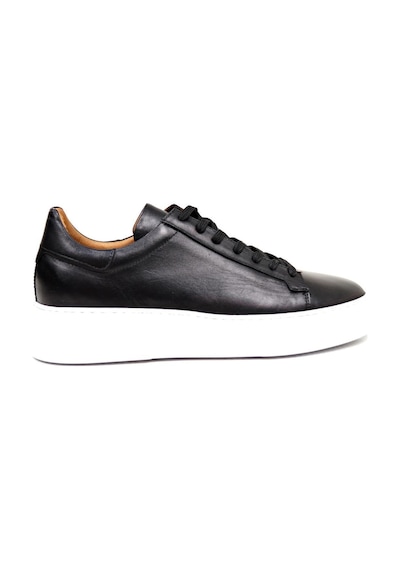 Siyah-beyaz Hakiki Deri Sneaker Ayakkabı 632.2501-siyah Siyah