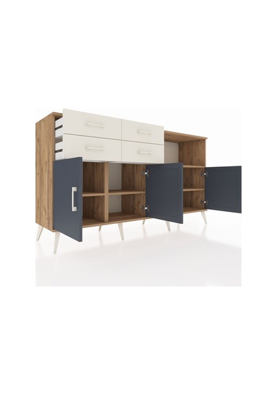 Hyperion Konsol 4 Raflı 4 Çekmeceli 4 Kapaklı 176x44x99 Çam-antra Çam-antrasit/aytaşı Hyperion Konsol 4 Raflı 4 Çekmeceli 4 Kapaklı 176x44x99 Çam-antra Çam-antrasit/aytaşı