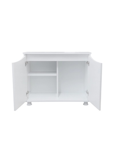 Kanki Pet 80 Cm Mdf Kp8028fby Flex Beyaz Kapaklı Akvaryum Sehpası 80x28x69 Cm