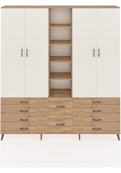 Arges Dolap 9 Raflı 10 Çekmeceli 2 Askılı 220x30x243 Çam-aytaşı/çam Aytası/atlas Çam Arges Dolap 9 Raflı 10 Çekmeceli 2 Askılı 220x30x243 Çam-aytaşı/çam Aytası/atlas Çam