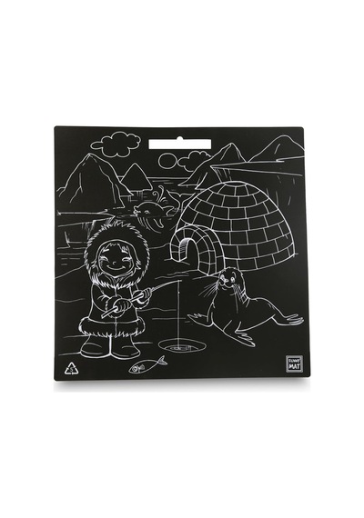 Funny Mat Black Kutup - Tebeşirli