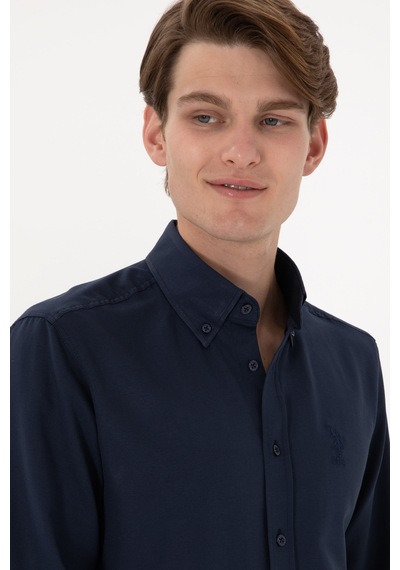 U.S. Polo Assn. U.s. Polo Assn. Erkek Uzun Kollu Regular Gömlek 2084126 Lacivert