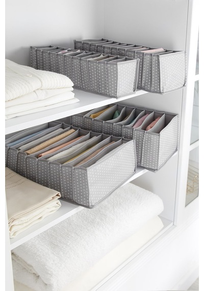 Serstil 11 Gözlü Gri Benekli Çekmece Içi Düzenleyici Organizer Small - 11 X 41 X 12 Cm
