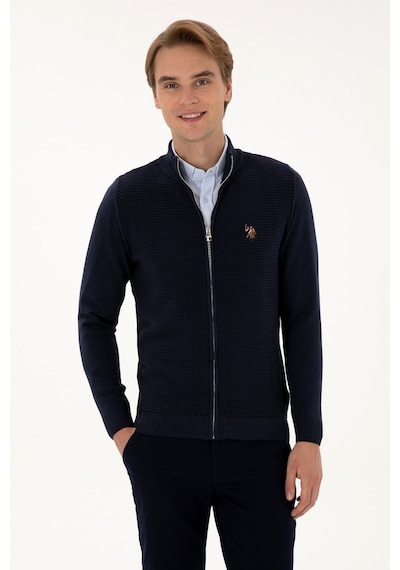 U.S. Polo Assn. Erkek Triko Hırka Pamuk 2227188 Lacivert