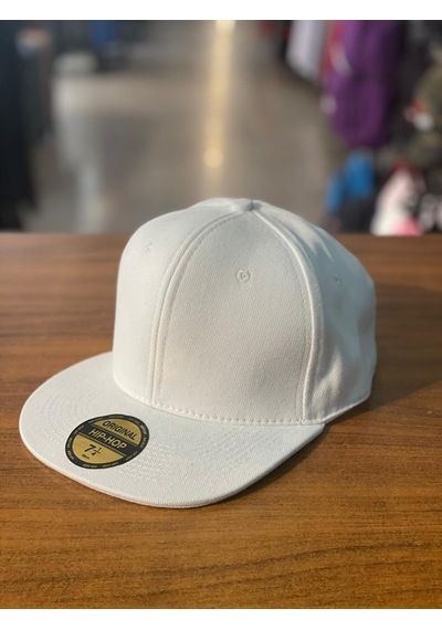 Hiphop Snapback Rapper Basket Beyaz Kanvas Cap Şapka Beyaz