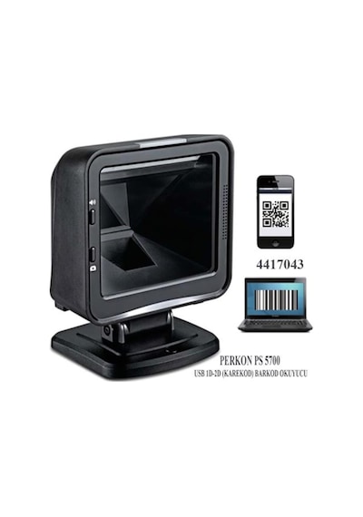 Perkon Ps5700 Usb 1D-2D (Karekod) Masa Tipi Barkod Okuyucu