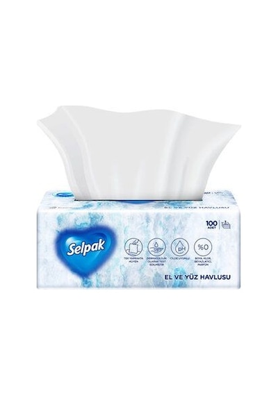 2 Adet Selpak El Yüz Havlusu 100'lü