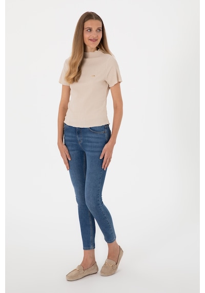 U.S. Polo Assn. Kadın Taş Dik Yaka Tişört 50312951-VR049 U.S. Polo Assn. Kadın Taş Dik Yaka Tişört 50312951-VR049