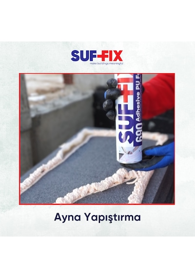 Suf-fix 690 Pu Yapıştırıcı Köpük 750ml Mantolama Eps Xps Levha Montaj Köpüğü 750 Ml