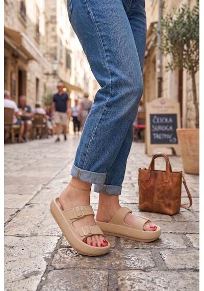 Akınalbella Akınal Bella Unisex Çift Toka Eva Terlik - Ayarlanabilir Tokalı Hafif Yumuşak Plaj, Havuz, Günlük Sokak Ve Ev Terliği Bej Akınalbella Akınal Bella Unisex Çift Toka Eva Terlik - Ayarlanabilir Tokalı Hafif Yumuşak Plaj, Havuz, Günlük Sokak Ve Ev Terliği Bej