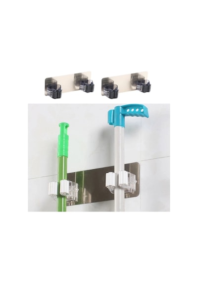 Pratik Organizer 4&apos Lü Yapışkanlı Fırça Paspas Mop Fırça Sabitleyici Ergonomik Alet Aparatı Bx40 Çok Renkli