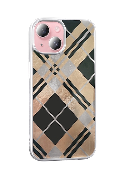 Apple     Uyumlu iPhone 13 Kılıf Desenli Zore Mep Kapak Gri Leopar