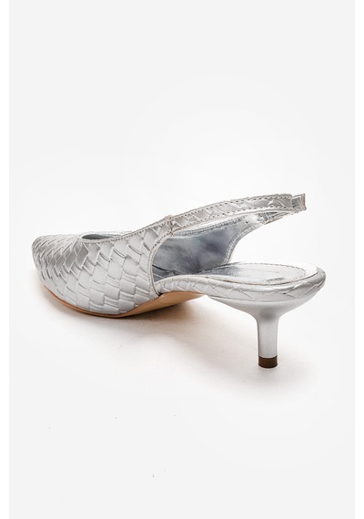 Alewomen Gümüş Hasır Sivri Burun Arka Açık 4 Cm Topuk Boyu Gormi Stiletto Kadın Ayakkabı Gümüş Hasır Alewomen Gümüş Hasır Sivri Burun Arka Açık 4 Cm Topuk Boyu Gormi Stiletto Kadın Ayakkabı Gümüş Hasır