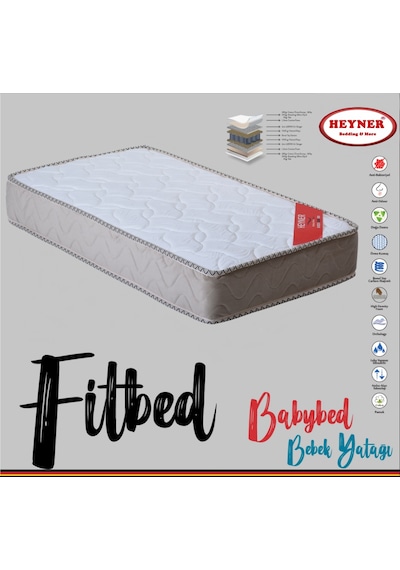 70 x 110 Heyner Fitbed Ortopedik Yaylı Yatak Heyner Bebek Yatağı