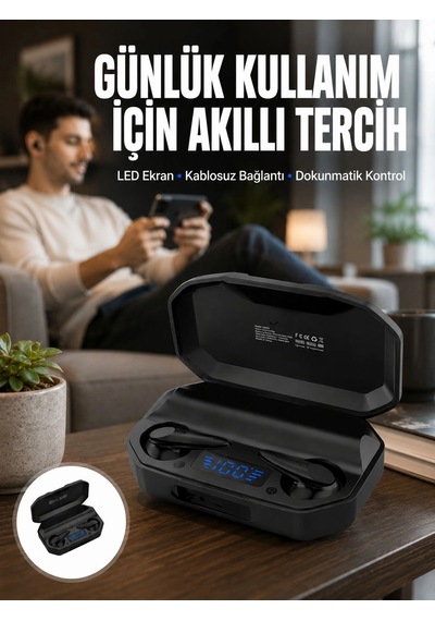 Mey İthalat Kulak İçi Bluetooth Kulaklık Rgb Işıklı Çift Mikrofonlu İos/android Uyumlu Bt 5.2 Yeni Nesil Diğer
