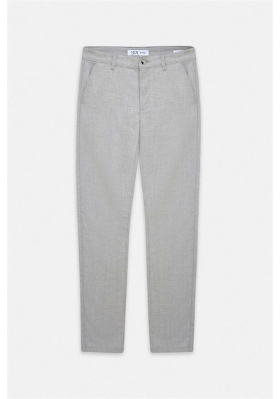 Süvari Gri Slim Düz Armürlü Normal Bel Klasik Pantolon Pn1014400473-s05