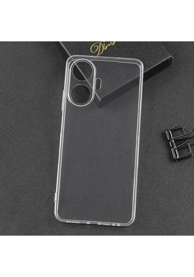 Realme C55 Kılıf Zore Süper Silikon Kapak Renksiz