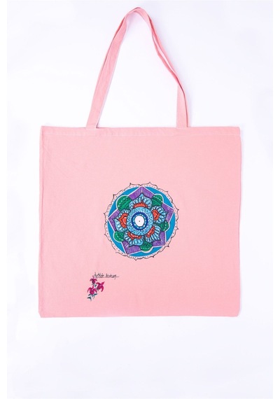 Özel Tasarım Handmade Bez Çanta Pembe