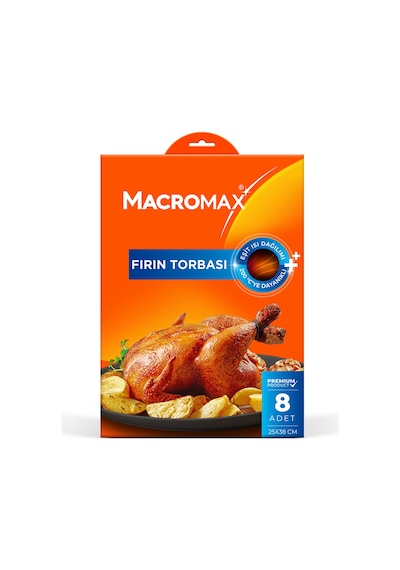 Macromax Fırın Torbası 8 Adet 4 Adet Çok Renkli
