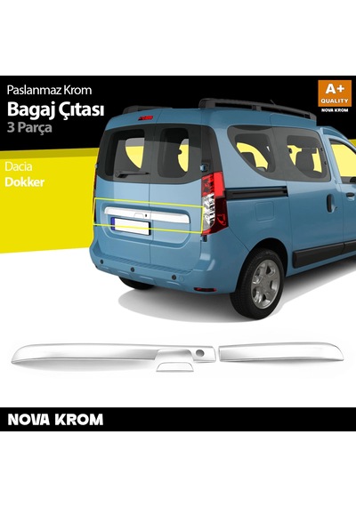 Dacia Dokker Krom Bagaj Çıtası 3 Prç. 2012 Üzeri