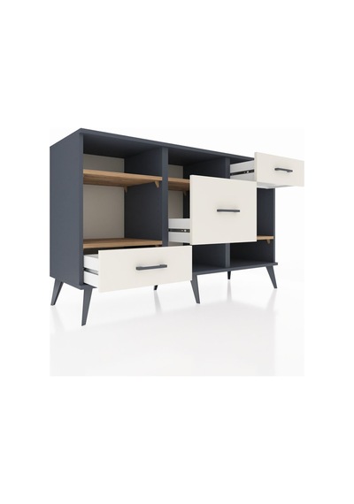 Kronos Konsol 4 Raflı 3 Çekmeceli 132x59x83 Antrasit-çam/aytaşı Çam/aytaşı Kronos Konsol 4 Raflı 3 Çekmeceli 132x59x83 Antrasit-çam/aytaşı Çam/aytaşı