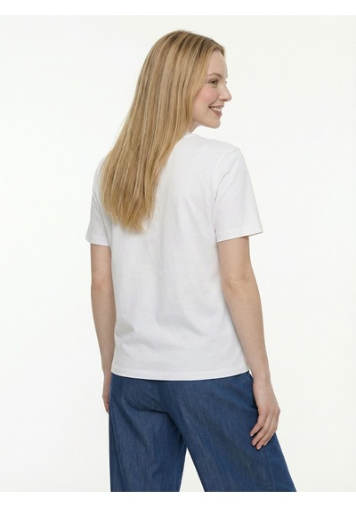 LOFT Boxy Fit Kadın Tshirt K.kol Beyaz