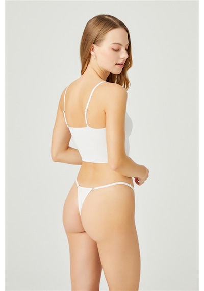 Cottonhill Cottonhıll Basic Pamuklu Beli Ayarlanır Kadın Tanga Külot 7'li Paket