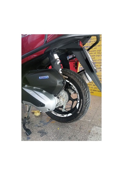 Honda Pcx Uyumlu Beyaz Kesimli Jant Şerit Sticker