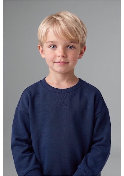 Defacto Uzun Kollu Sweatshirt Elastik Belli Eşofman Altlı 2li Takım Erkek Bebek H5617a526auın176 İndigo-ın176