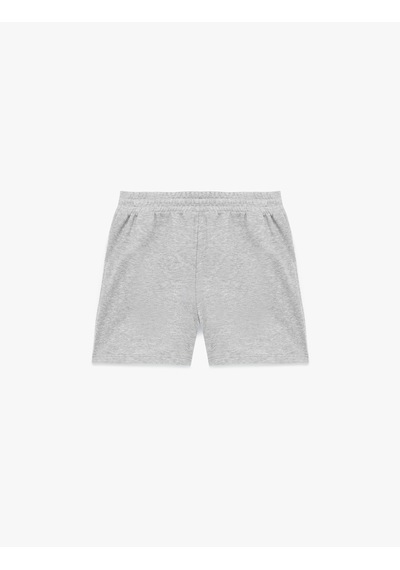 Koton Slim Fit Beli Bağcıklı Cepli Simli Mini Şort Kar Melanj 6sal40139ık Gri Melanj