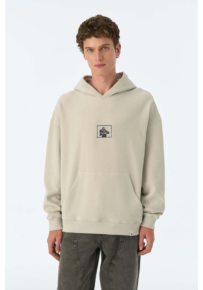 Socrates Dergi Sir. 44 Supersoft Cepli Hoodie - Açık Gri Gri