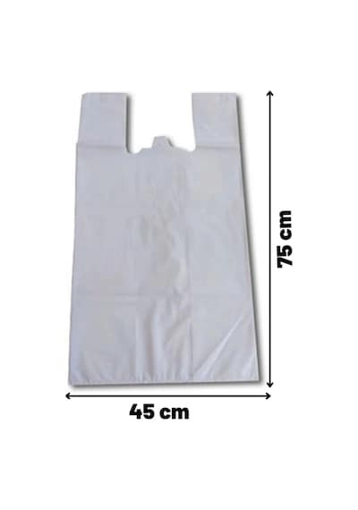 15 Adet 45x75 Ultra Kalın Taşıma Poşeti 40-50 Kg Taşır